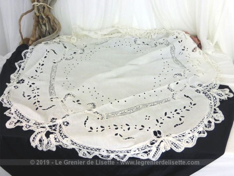 VENDU Ancienne Nappe Ronde Dentelle Renaissance Le Grenier De Lisette