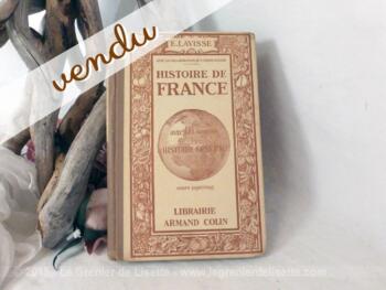 Livre scolaire Cours Supérieur d'histoire de France de E. Lavisse , Librairie Colin.