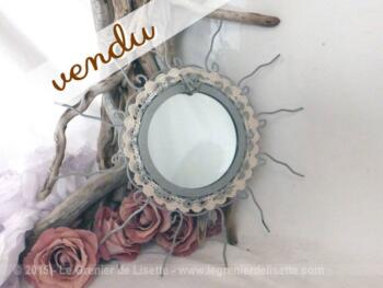 Petit miroir soleil shabby