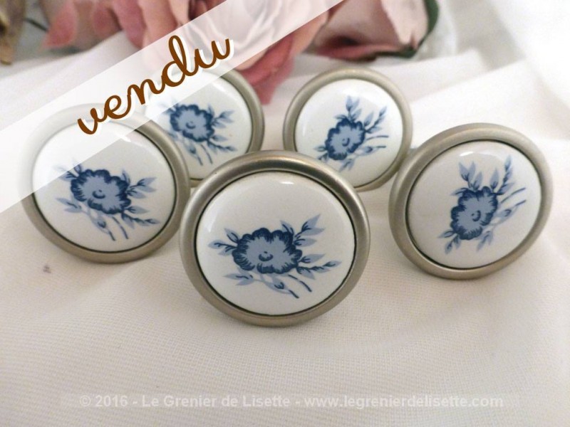 Lot de 5 boutons pour tiroir vintage Le Grenier de Lisette