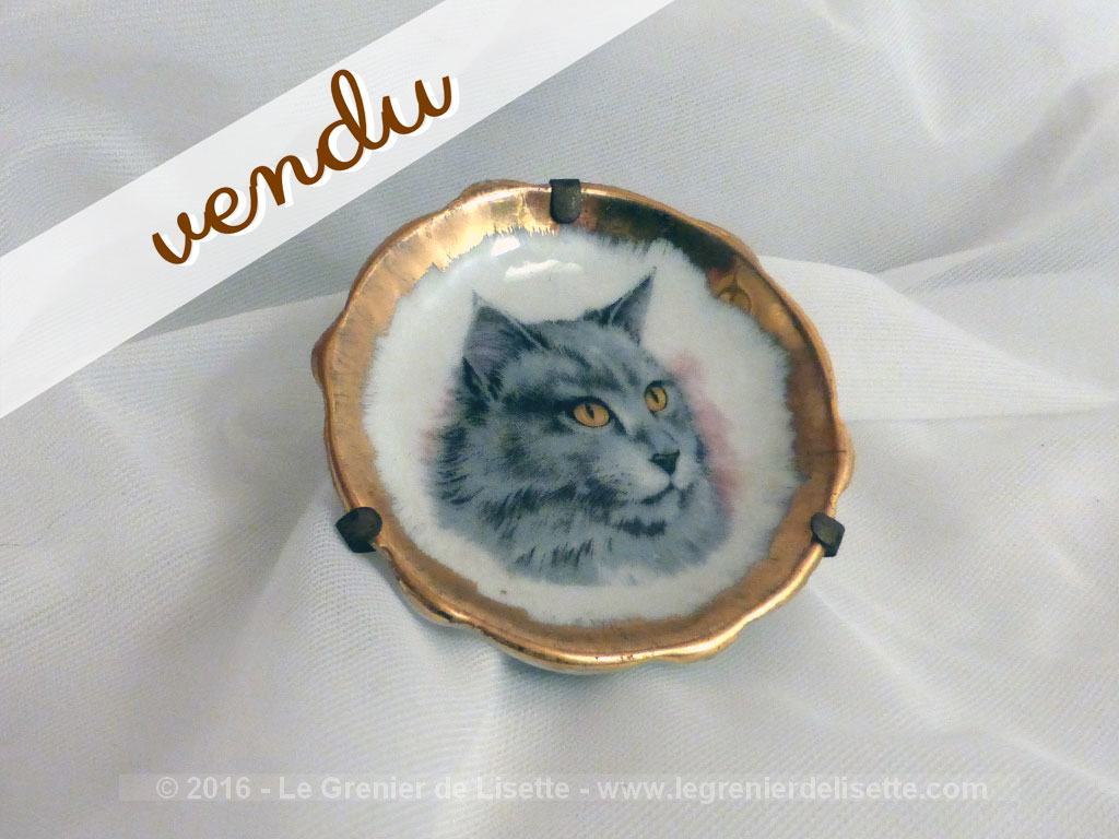 Assiette Miniature En Porcelaine De Limoges Avec Chat Le Grenier De Lisette