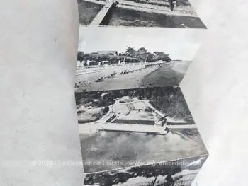 Voici un petit recueil en forme de livret avec 7 photos anciennes en noir et blanc reliées entre elles et pliées en accordéon représentant des vues d'Andernos les Bains sur le Bassin d'Arcachon en Gironde.