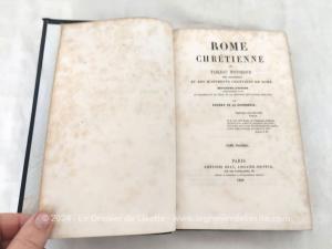 Ancien livre “Rome Chrétienne” daté de 1858