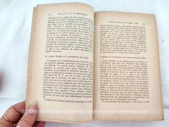 Sur 21 x 13.5 x 2 cm, voici un livre sur 317 pages au titre de "De la IV° à la V° République au jour le jour" écrit par André Siegfried de l’Académie Française, publié en 1968, et édité chez Bernard Grasset Editeur. 