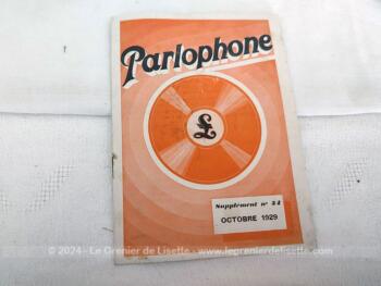 Voici un lot de 5 petits catalogues de marques différentes de disques pour gramophones, Columbia, Parlophone, La Voix de son Maitre et Odéon datant tous de 1929.