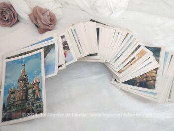 Voici un grand lot de 250 cartes postales en vrac représentant les Pays du Monde dans un coffret en carton estampillé "La Guilde".  Pour faire de beaux voyages. 