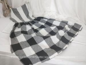 Robe vintage rayures et carreaux noir et blanc