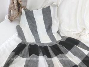 Robe vintage rayures et carreaux noir et blanc