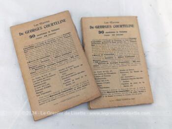 Voici un duo de petits livres de 11.5 x 17.5 x 0.6 cm  concernant les "Oeuvres de Courteline" publié chez Albin Michel avec "Les Gaités de l'Escadron et le Capitaine Marjavel" et  "Margot" datant des années 30.