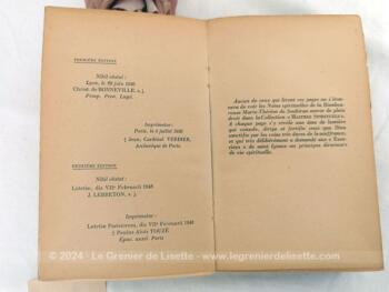 Livre daté de 1947 avec toutes les "Notes Spirituelles de la Bienheureuse Marie-Thérèse de Soubiran", Fondatrice de la la Societé de Marie-Auxiliatrice