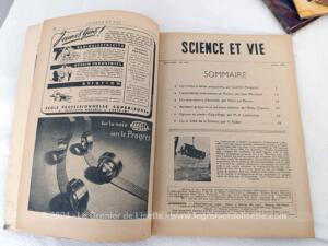 Lot de 7 revues Sciences et Vie de 1946